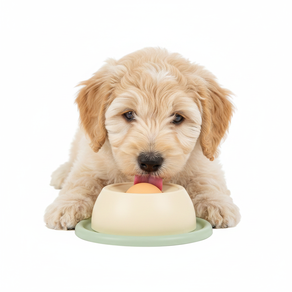 Pet Licking Ball with Dog